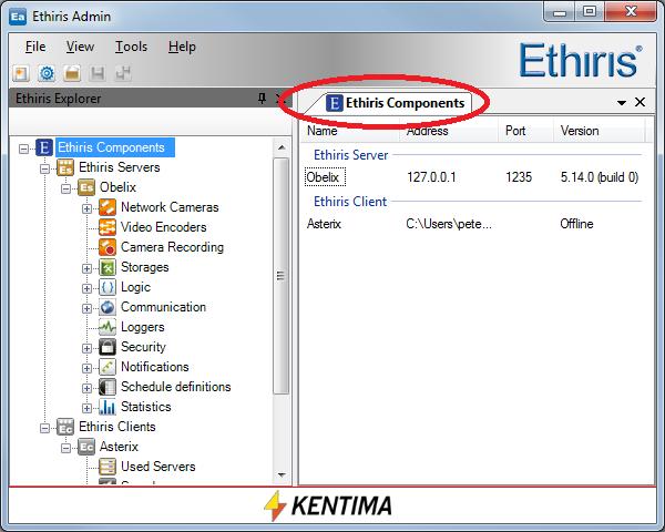 Ethiris Admin Admin Configuration for Ethiris If the client configuration was created in an earlier version of Ethiris it is automatically upgraded by Ethiris Admin and then it needs to be saved