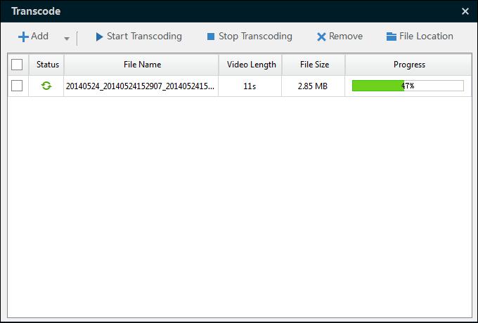 to open the directory of the transcoded file. 3.5 Synchronous Playback The video files can be played back in synchronization if they have overlapped time duration.