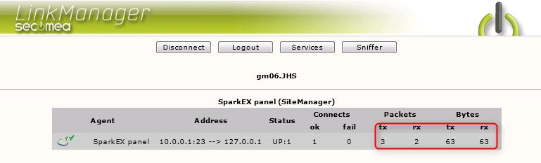 If your SiteManager, and the UniOP etop HMI is correctly attached, you should also see the status of the agent become OK, and a few bytes of traffic: 3.