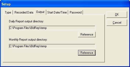 Output Specify the output destination (save destination) of the report file.