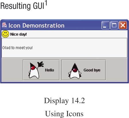 Placing an Icon and a String on a