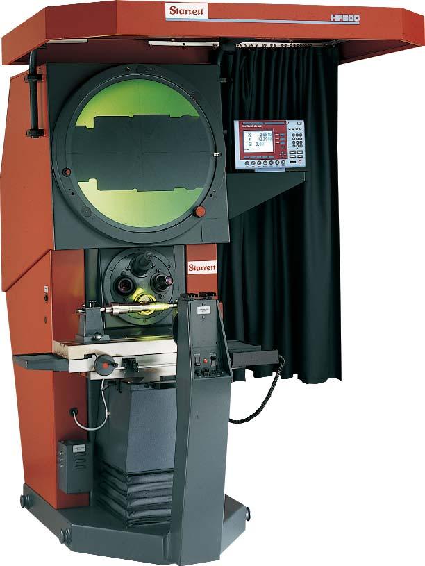 Horizontal Floor Standing Measuring Projector No. HF600 In Line 24 (600mm) Screen Diameter At only 31 (725mm) across, this machine offers a compact footprint for a floor standing system.