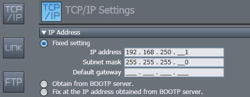 4 Determining IP Addresses 4-2-2 Setting IP Addresses Use the Sysmac Studio to set the IP address of the EtherNet/IP Unit 1 Select the setting method for IP addresses Set the IP address of the