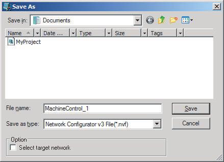 7 Tag Data Link Functions 2 Input the file name, and then click the Save Button This completes the network configuration file save operation 3 When the network configuration is changed later, you can