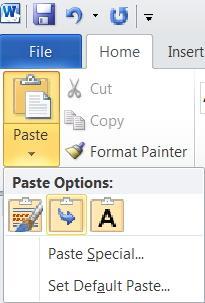 In this example, we are inserting the output into this Microsoft Word document. Select File Paste Paste Special and select the Picture (Enhanced Metafile).