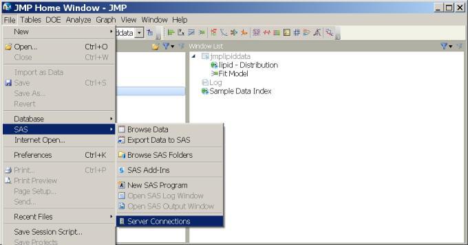 SAS Server Connections.