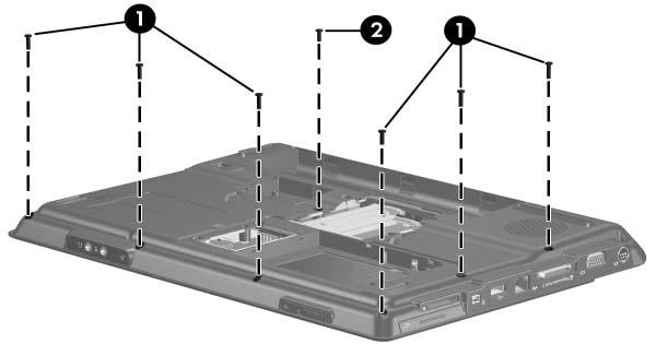 Removal and Replacement Procedures 5.13 Top Cover Top Cover Spare Part Number Information Top cover (include TouchPad) 417091-001 1. Prepare the computer for disassembly (Section 5.