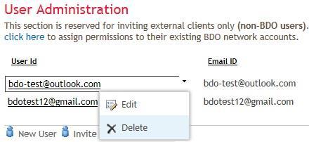 Removing Users On the Administration tab hover over the user you wish to remove