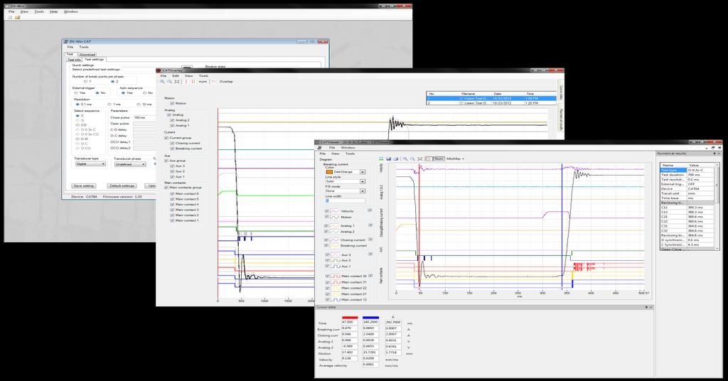 DV-Win software DV-Win software provides acquisition and analysis of the test results, as well as control of all the CAT126 functions from a PC.