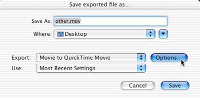 Export Format Options Choose one of the Export Formats Select a predefined