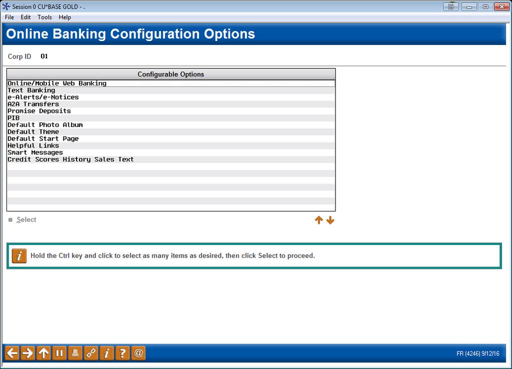 1. Select Tool #569 Online/Mobile/Text Banking VMS Config 2. Select Text Banking from the list.