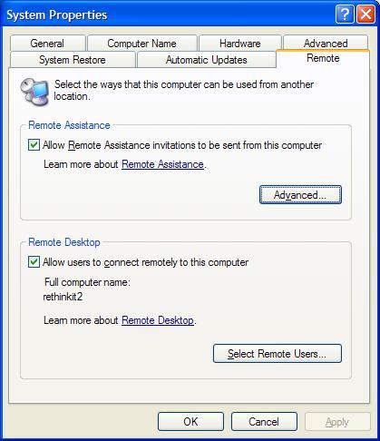 Setup User Account Passwords For remote desktop, the user account being connected to on the remote computer must have a password. This can be done easily through the User Accounts control panel.