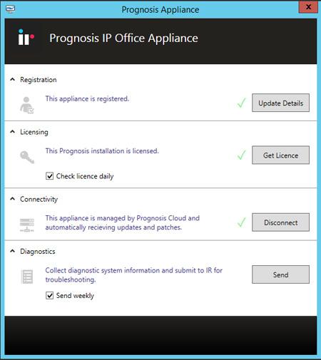 Prognosis IP Office Appliance Setup Tool The IR Prognosis IP Office Setup Tool is initially used to carry out the product registration and obtain the required product license.