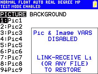 disabled. The following screen displays:. TI-84 Plus C 8.