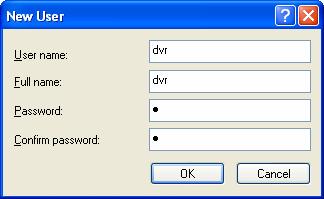 This user information must be used at the Dial-Up Client, which will