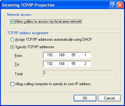 It is strongly recommended to use the given TCP/IP addresses. Click OK, and click Next at the Networking Components.
