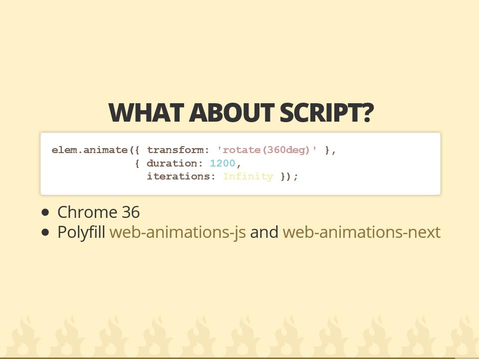 One way around this is to use the Web Animations API to create animations.