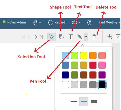What's NEW in Sametime Meeting 9.0.1:- Highlight, point to, or draw on files while sharing: When you share a file, you can highlight, point to, or draw on that file, using new annotation tools.