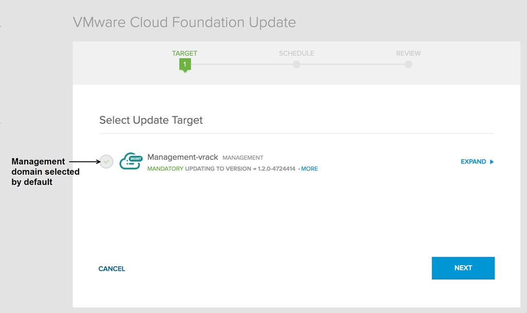 Administering VMware Cloud Foundation 3 Click UPDATE. The UPDATE button is enabled only for one update at a time.