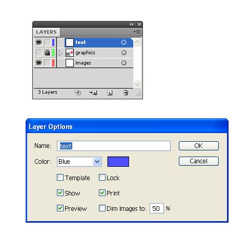 Layer Management: rearranging Layer order Layer options (renaming, color, printing, etc.) To edit the properties of a layer double click over its name in the Layers panel.