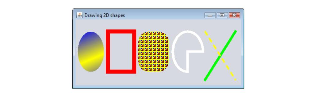 Example 22 Class GradientPaint helps draw a shape in gradually changing.