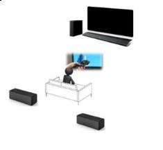If your Sound Bar is connected through Wi-Fi, you will not be able to play content from DLNA servers or from online Music services.