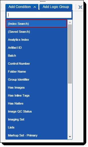 Search, dtsearch, and Analytics indexes. You can access Lucene Search from the Documents folder, Field tree browser, Saved Searches browser, and Clusters browser within the New UI.