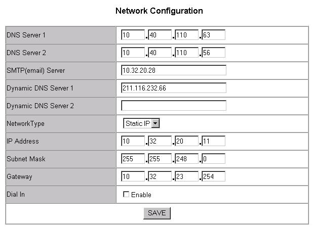 Network Configuration Use the Network Configuration settings to change items specific to your network type.