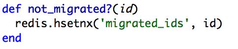 Migrate on the fly - but only once