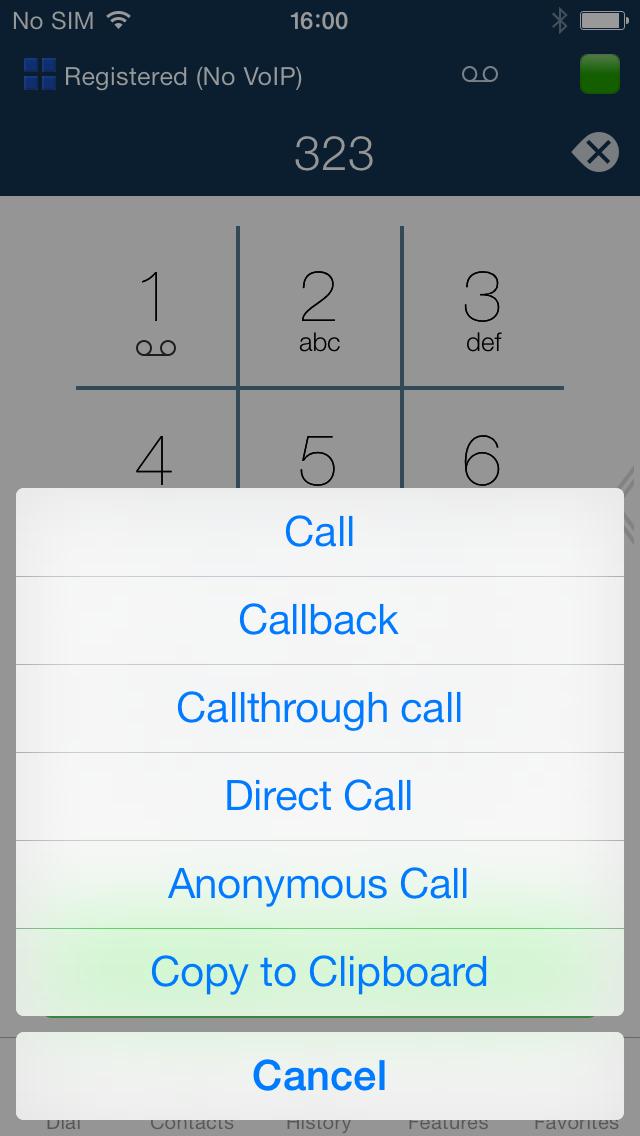8 Features of the AMC 8.4 Call Types There are several call types that you can select before dialing. They give you manual access to the potentially cost saving features of the AMC.
