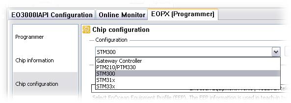 3.6 Configure STM 300 module STM 300 is designed for multiple applications, therefore no application specific EnOcean Equipment Profile (EEP) is implemented.