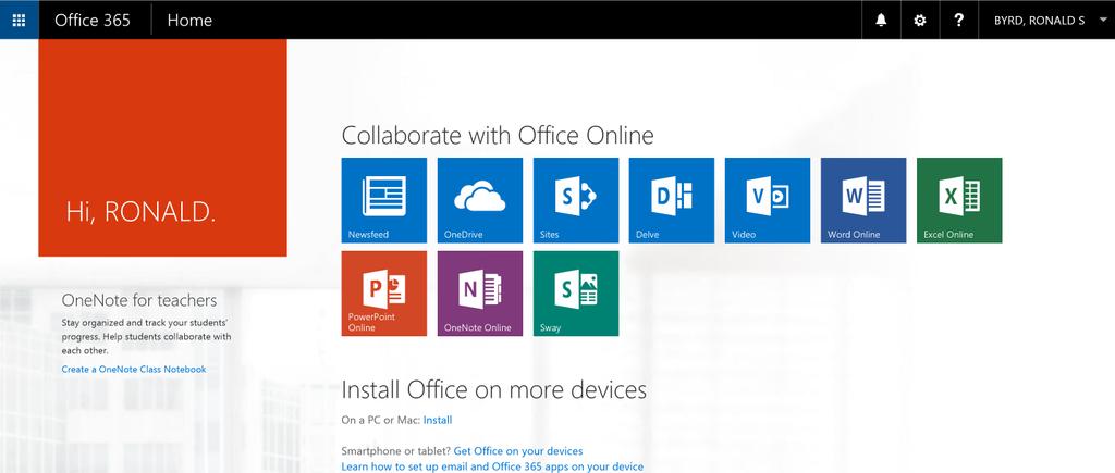 Using Office 365 Understanding the user interface. 1 2 4 3 5 1. App Launcher The app launcher is designed to help the user get to apps from anywhere in Office 365.