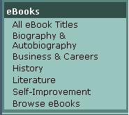 10 How to download ebooks from the Galway/SALS website 1. Go to http://ebooks.galwaypubliclibrary.org or http://salon.sals.edu 2. Hover the mouse over the section in the left-hand menu bar.