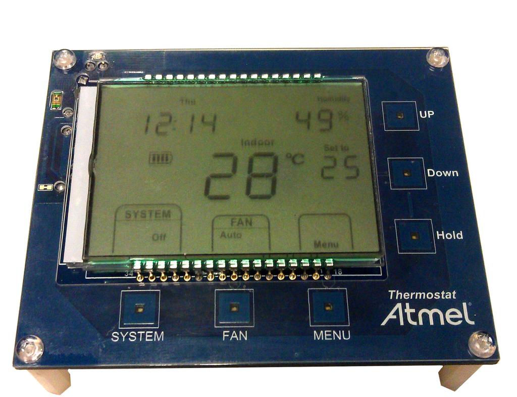 APPLICATION NOTE AT03197: Thermostat with Touch and Wireless Connectivity Hardware User's Guide Atmel 32-bit Microcontroller Description The reference design is developed to make a low-power
