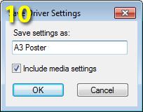 At the lower left, click Save in the Save Driver Settings box. 10.