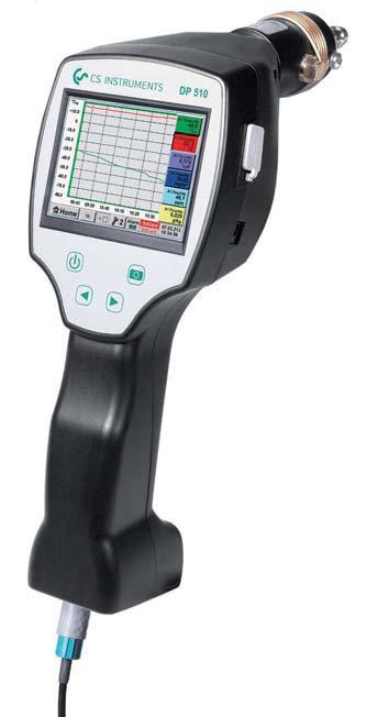 DP 510 Portable dew point meter with data logger and third-party Performing measuring tasks with one instrument DP 510 disposes of all functions of DP 500 and has an additional freely assignable