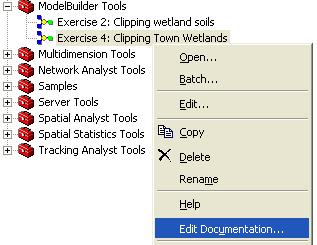 Exercise 4B: Adding Documentation to a Model All elements under General Information are shown in the metadata for a tool.