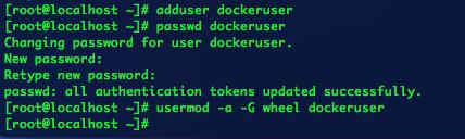 sudo yum update -y Create a new user We don t want to do everything on this host using our root user, so it is a good practice to add a new user and execute the rest of commands