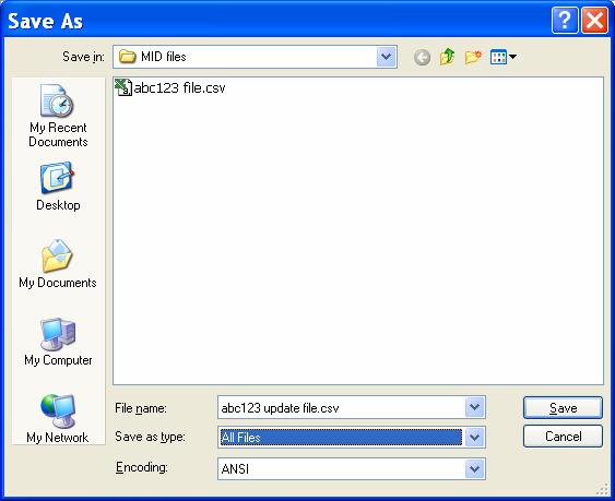 Step 3 - In order to change this record, which currently shows that ABC123 is on cover from 1/1/06 to 31/12/06, you must change the update type (currently N ) and the Off-date (currently 20061231, ie.