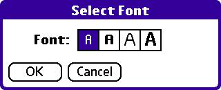 Performing Common Tasks: Attaching Notes Choosing Fonts You can change the font style in all basic applications. You can choose a different font style for each application.