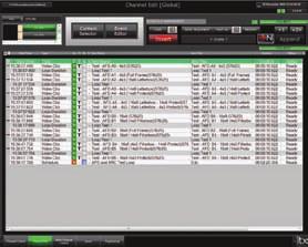 itx Edit Channel: off-line schedule creation The Edit Channel allows operators to create a new playout schedule, or edit an existing schedule, without affecting the on-air