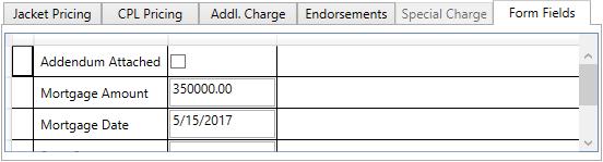 These amounts will be calculated when the policy jacket request is submitted and automatically inserted into these fields. They will be the same amount.