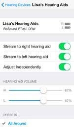 Control of your hearing aids built into your iphone, ipad or ipod touch How to access basic volume and program controls Triple click on the Home button on your Apple device to access basic volume and