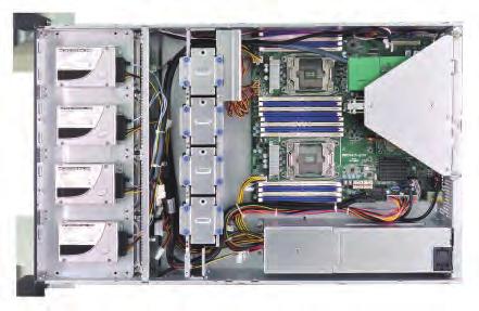 Datacenter Server 2U4FH-8L 2 x Symmetry Riser card(x8/x8) support 4 x Full High PCIE card 2.