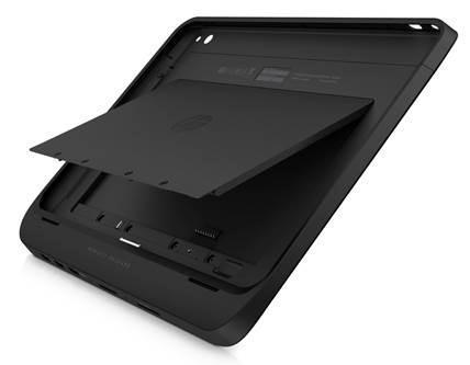 0 ports 1 HDMI video out 1 full-size SD card slot When using the jacket, the ElitePad can still be placed on the docking station.