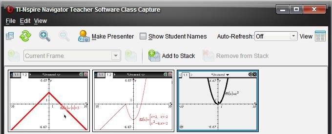 Reordering Screen Captures Click to drag and drop student screens to new