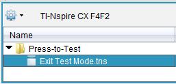 The Exit Press-to-Test option appears regardless of whether the other handheld is in Press-to- Test mode.