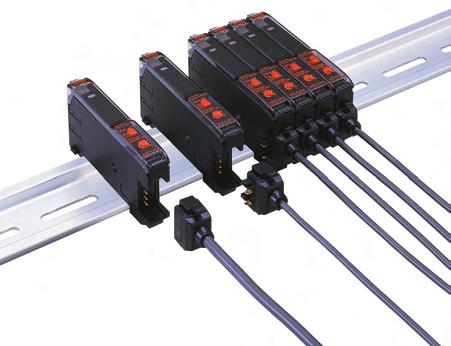 sensor enables data exchange with one another and the Omron Mobile Console remote control Pre-wired (2 m cable) and wire-saving connector models available Ordering Information Amplifier Units with