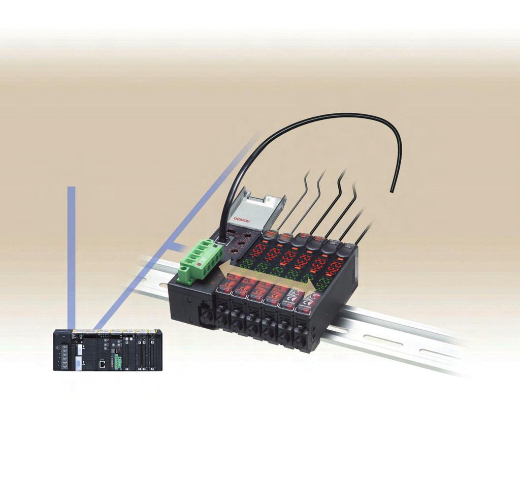 Fiber Optic and Laser Optic Amplifier Accessories Fiber Optic or Laser Optic Sensor Communication Unit Supports Multi-vendor Networks DeviceNet model ON/OFF signals and incident light levels can be