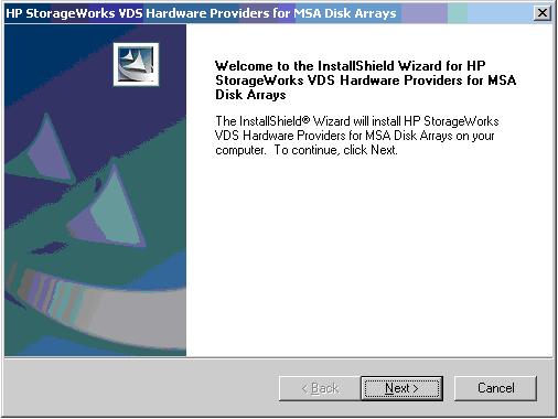 If hardware provider version 4.00.01 or earlier is still installed, you will receive a warning message, and you must remove the old hardware provider manually. Click OK to exit the installation.
